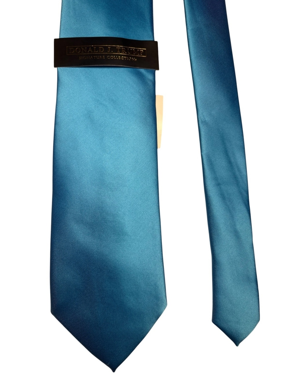Donald J. Trump Signature Collection NWT Poly Blue Solid Power Tie